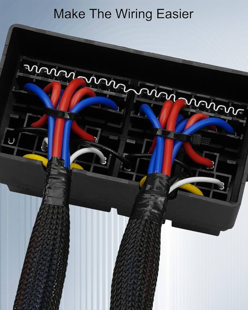 Amazon.co.jp: 12V ヒューズリレーボックスブロック 4リレーと12